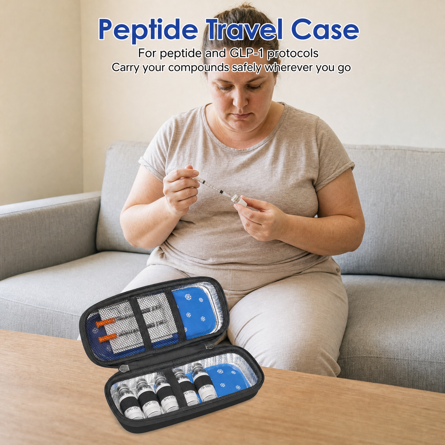 The Peptivault Travel Cooling Case - TSA Approved