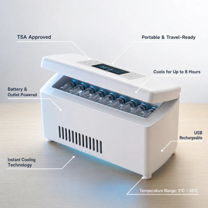 The Peptivault Mini Fridge Kit - TSA Approved