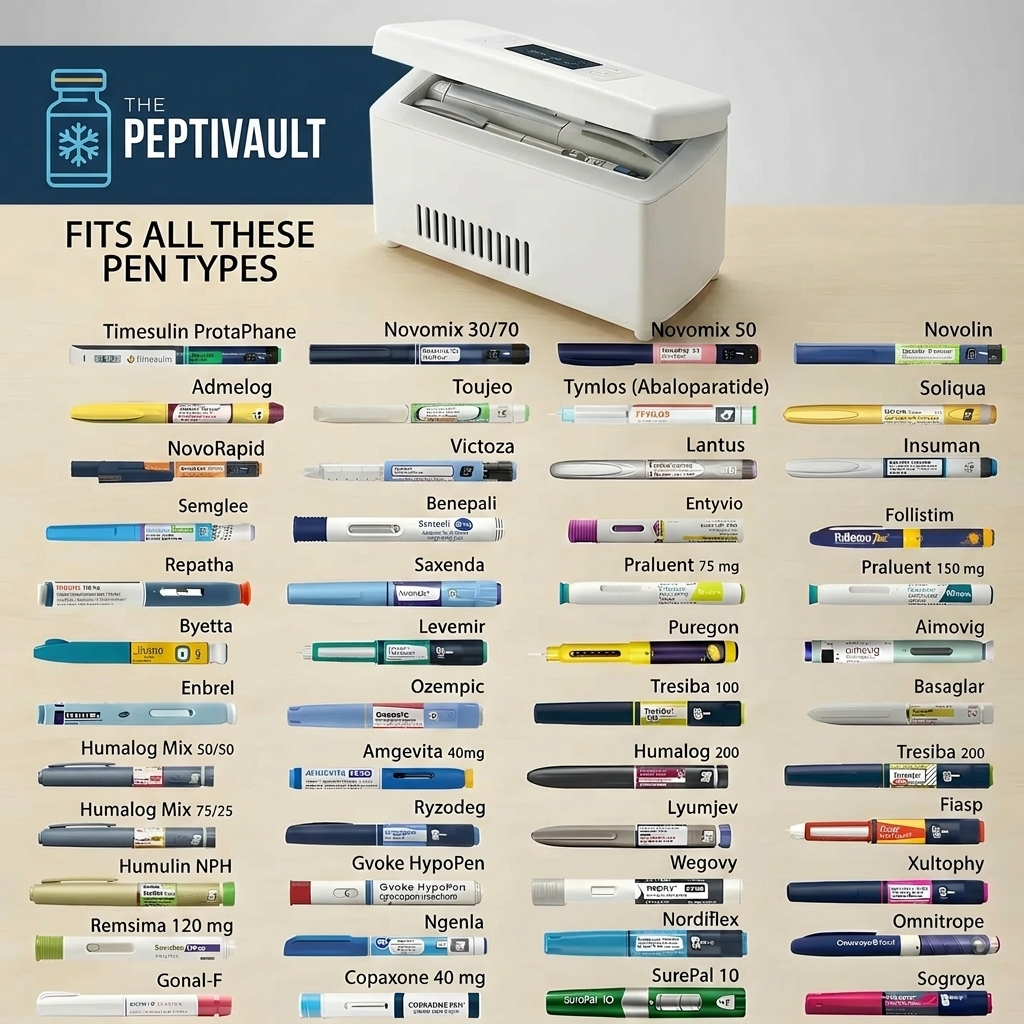 The Peptivault Mini Fridge Kit - TSA Approved